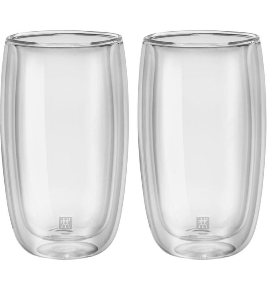 Set bestehend aus 2 doppelwandigen Latte Macchiato Gläsern - 350 ml - Transparent
