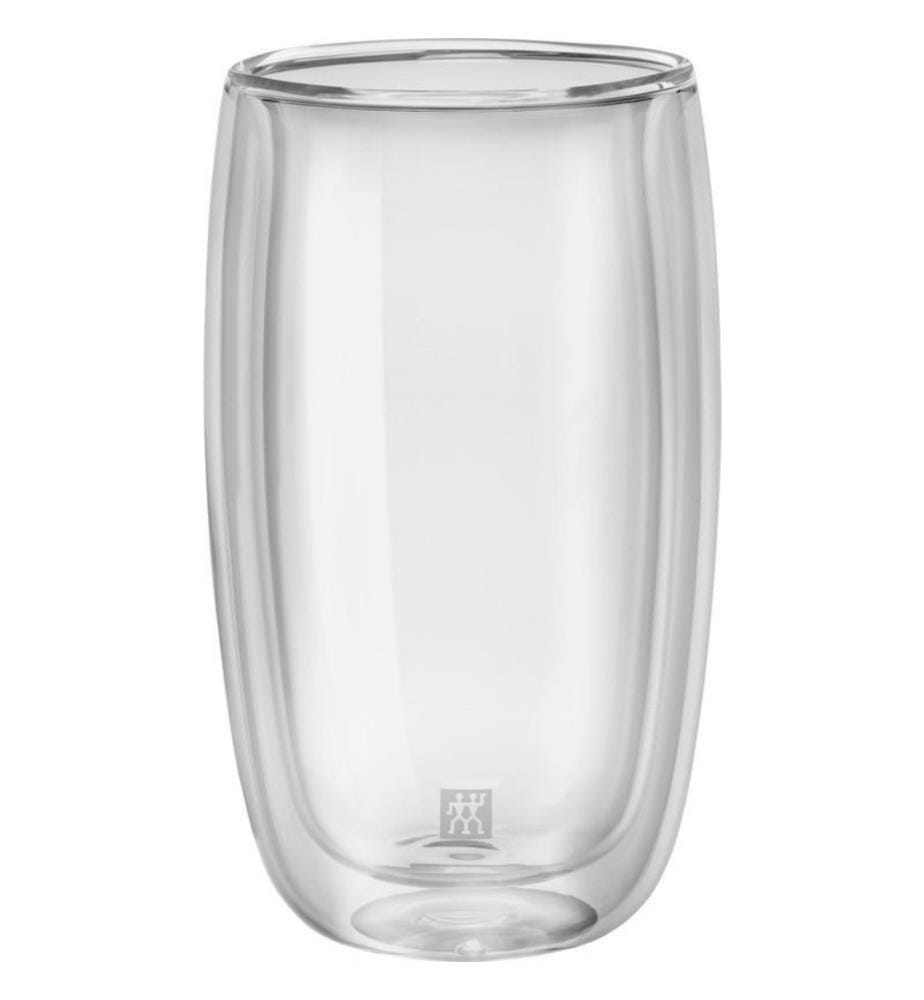 Set bestehend aus 2 doppelwandigen Latte Macchiato Gläsern - 350 ml - Transparent