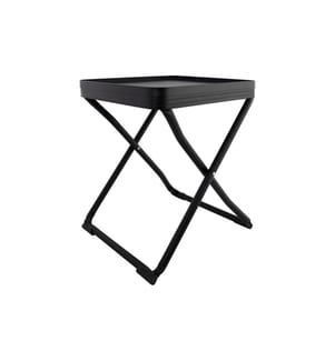 Eurotrail - Tabouret de camping Bari avec plaque Noir/Gris