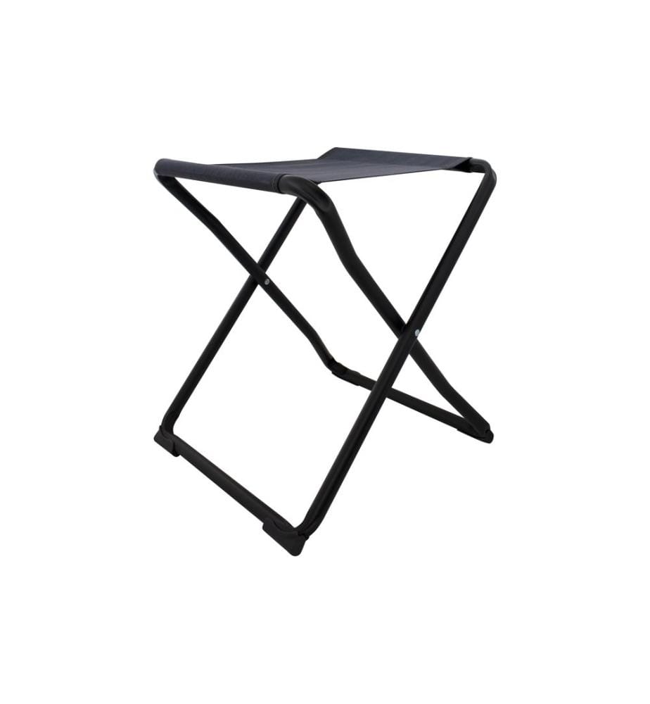 Eurotrail - Tabouret de camping Bari avec plaque Noir/Gris