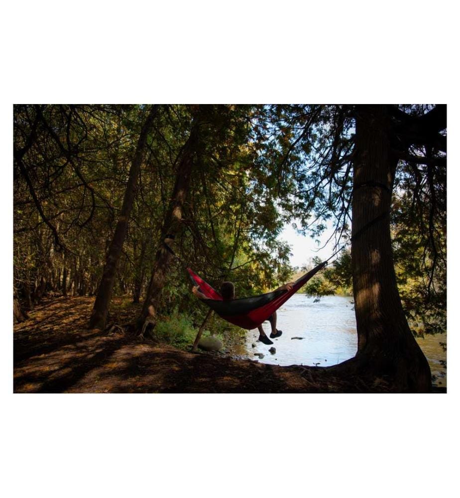 Vivere - Doppelhängematte Parachute Hammock Rot/Grau