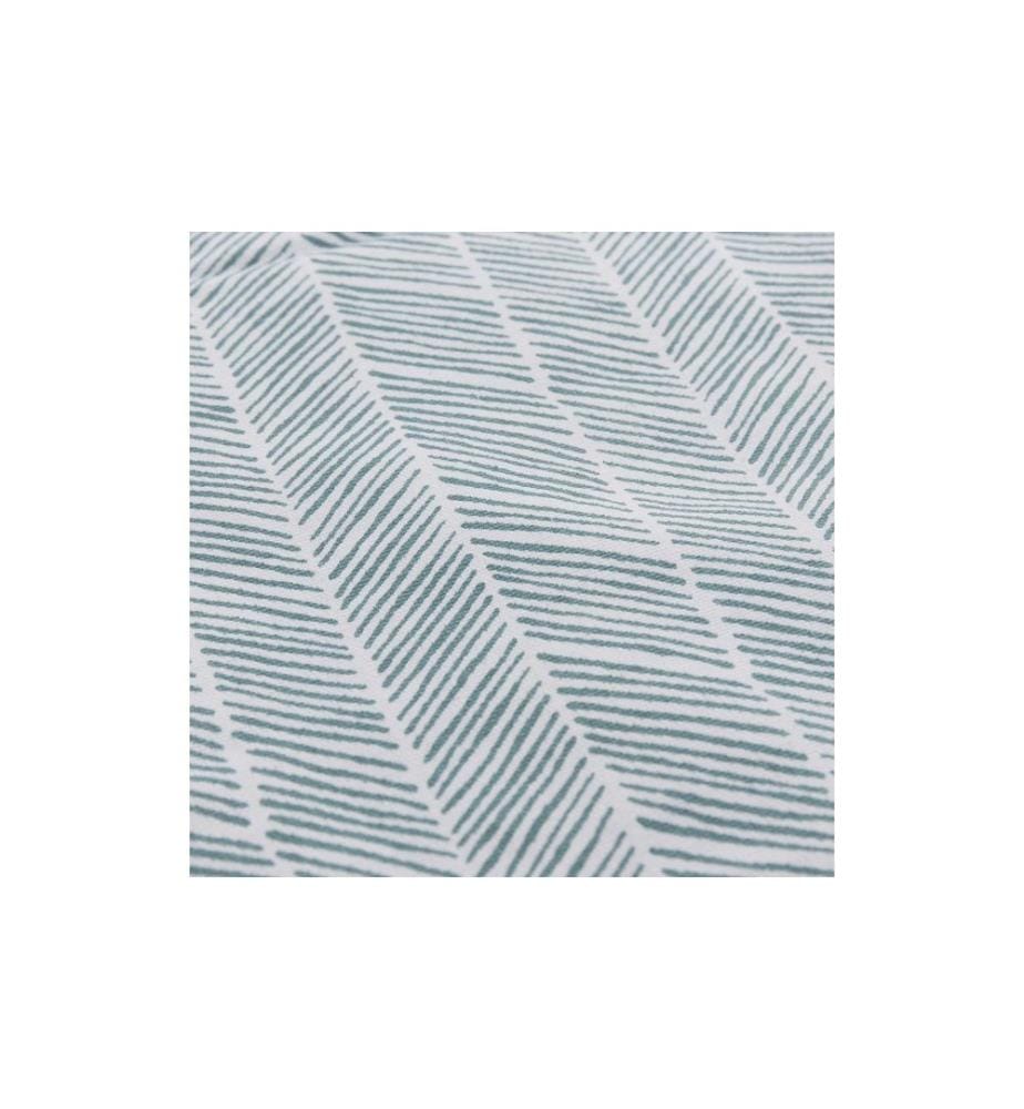 Urbanara - Picknickdecke Mallur 130 x 190 cm - Grüngrau / Weiss
