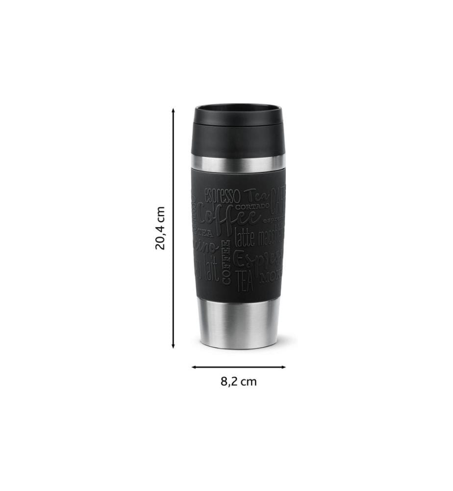 EMSA - Thermobecher Travel Mug Classic 360 ml, Schwarz