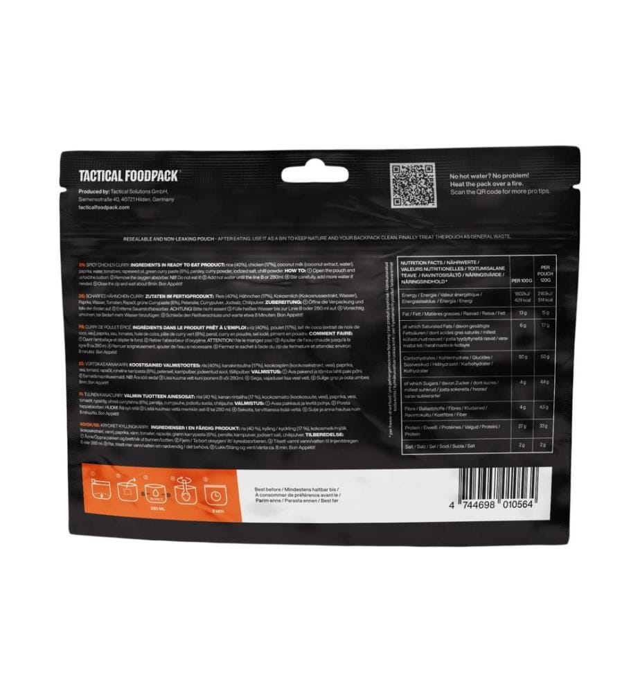 Tactical Foodpack - Plat principal Curry de poulet épicé