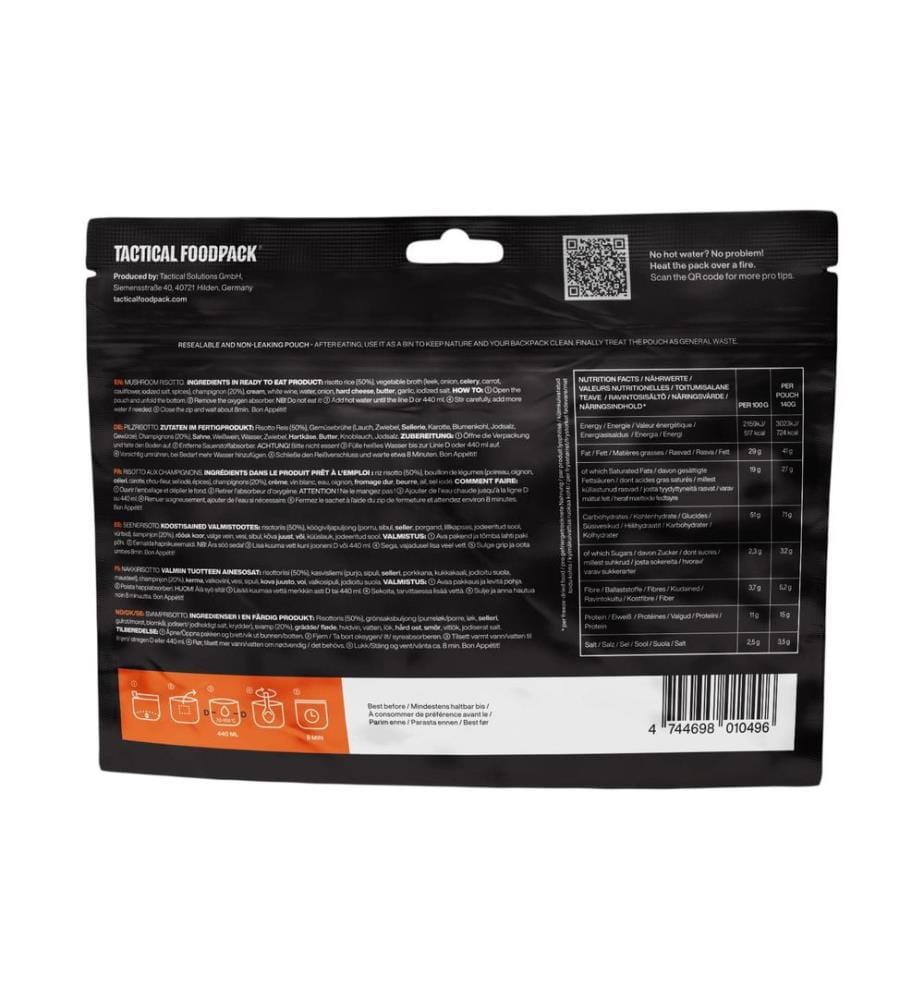 Tactical Foodpack - Plat principal Risotto aux champignons