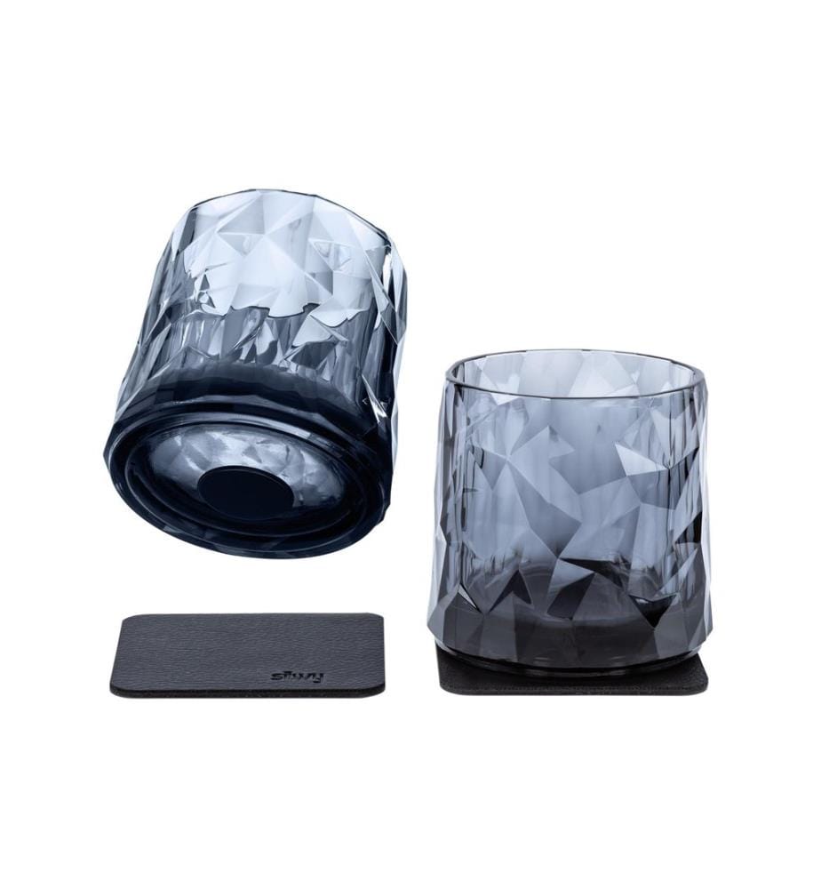Silwy - Verres en plastique magnétiques Tumbler Gris