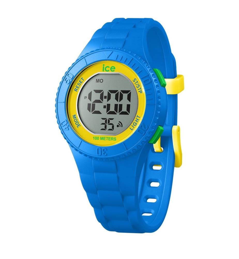 Orologio al quarzo in silicone blu - 35 mm