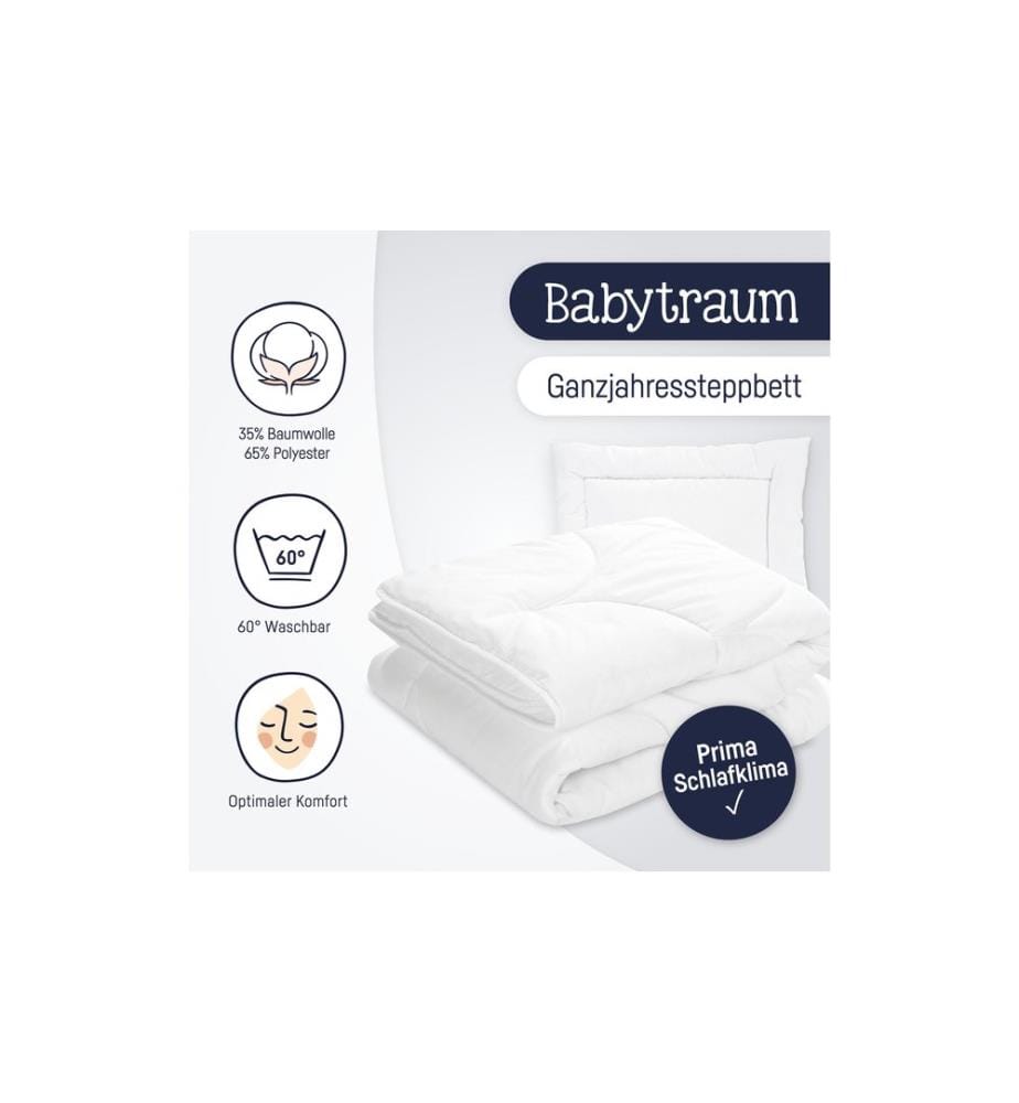 JULIUS ZÖLLNER - Couette enfant Rêve de bébé set de 2 100 x 135 + 40 x 60 cm