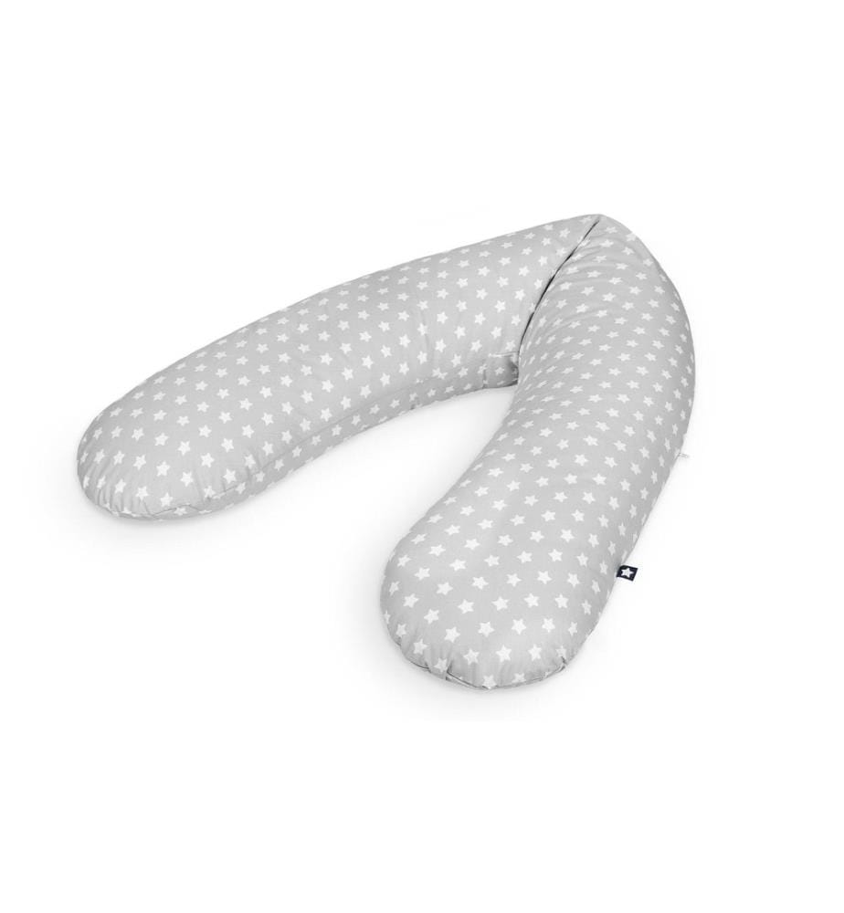 JULIUS ZÖLLNER - Coussin d'allaitement taille 190 cm étoiles gris