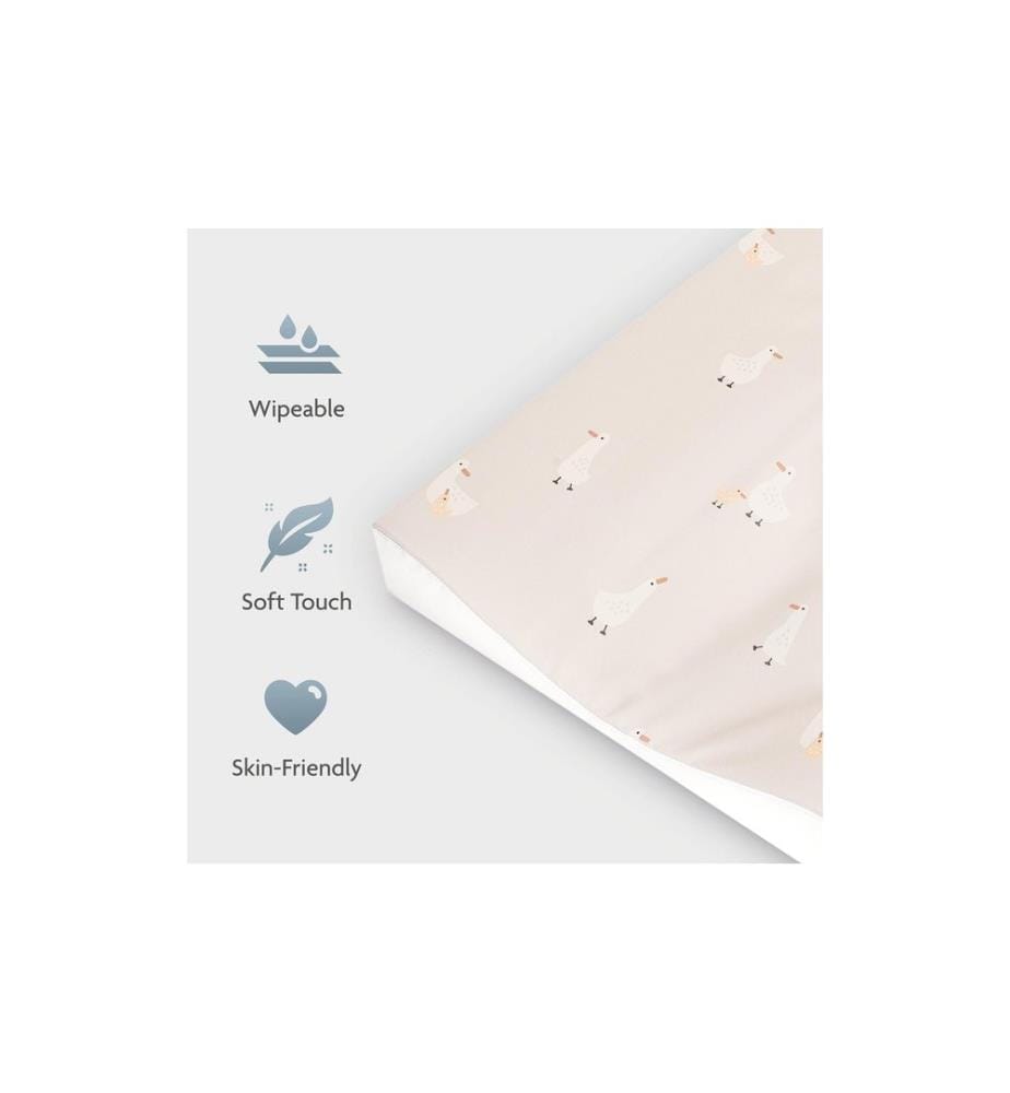 Molleton de matelas à langer Julius Zöllner Wave Folie Little Goose, 60 x 70 cm