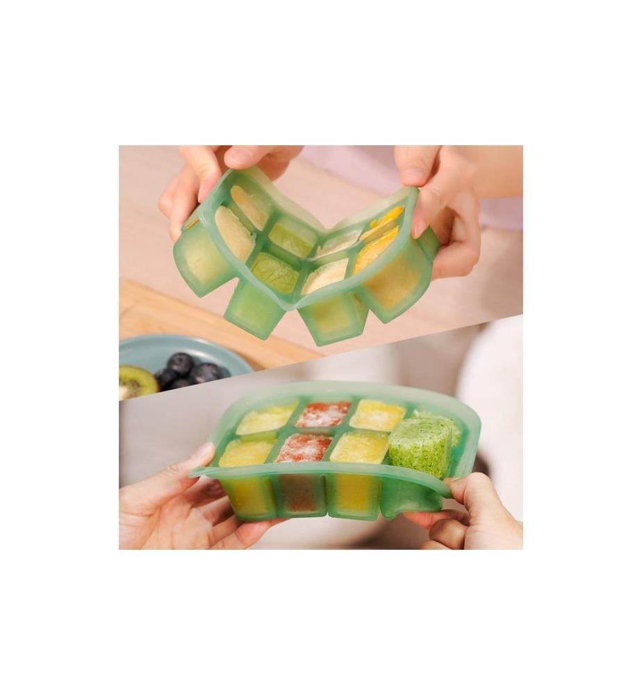 Haakaa Gefrierform Easy-Freeze 8 Fächer, Erbsengrün