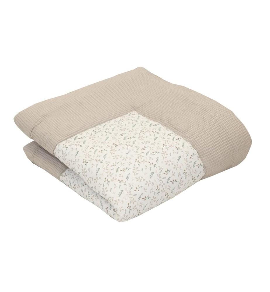 Ullenboom Krabbeldecke Waffel Floral Sand 120 x 120 cm