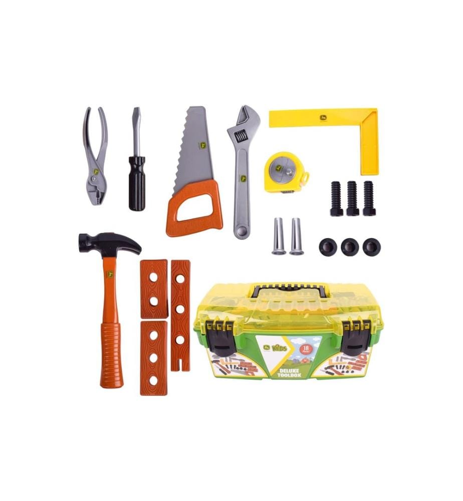 Tomy John Deere Deluxe Werkzeugbox, 18 Teile