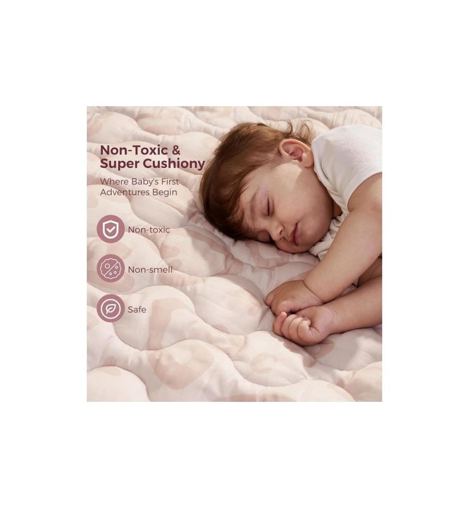momcozy Tapis d'éveil pour bébé « Léopard » marron Motif léopard marron