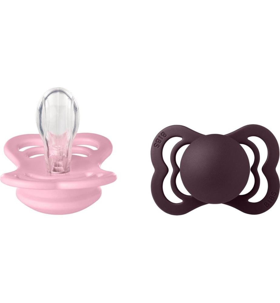 Bibs Supreme 0-6 mois, lot de 2 / Rose bébé_Prune