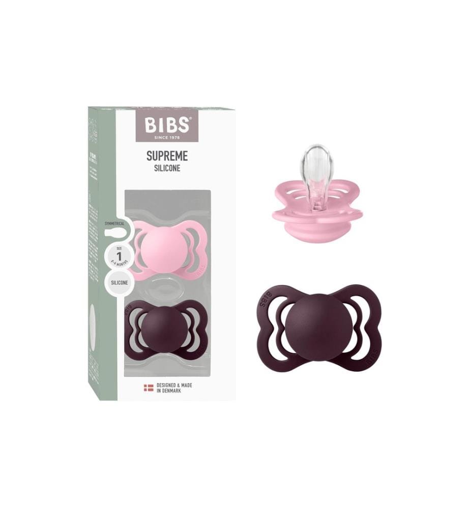 Bibs Supreme 0-6 mois, lot de 2 / Rose bébé_Prune