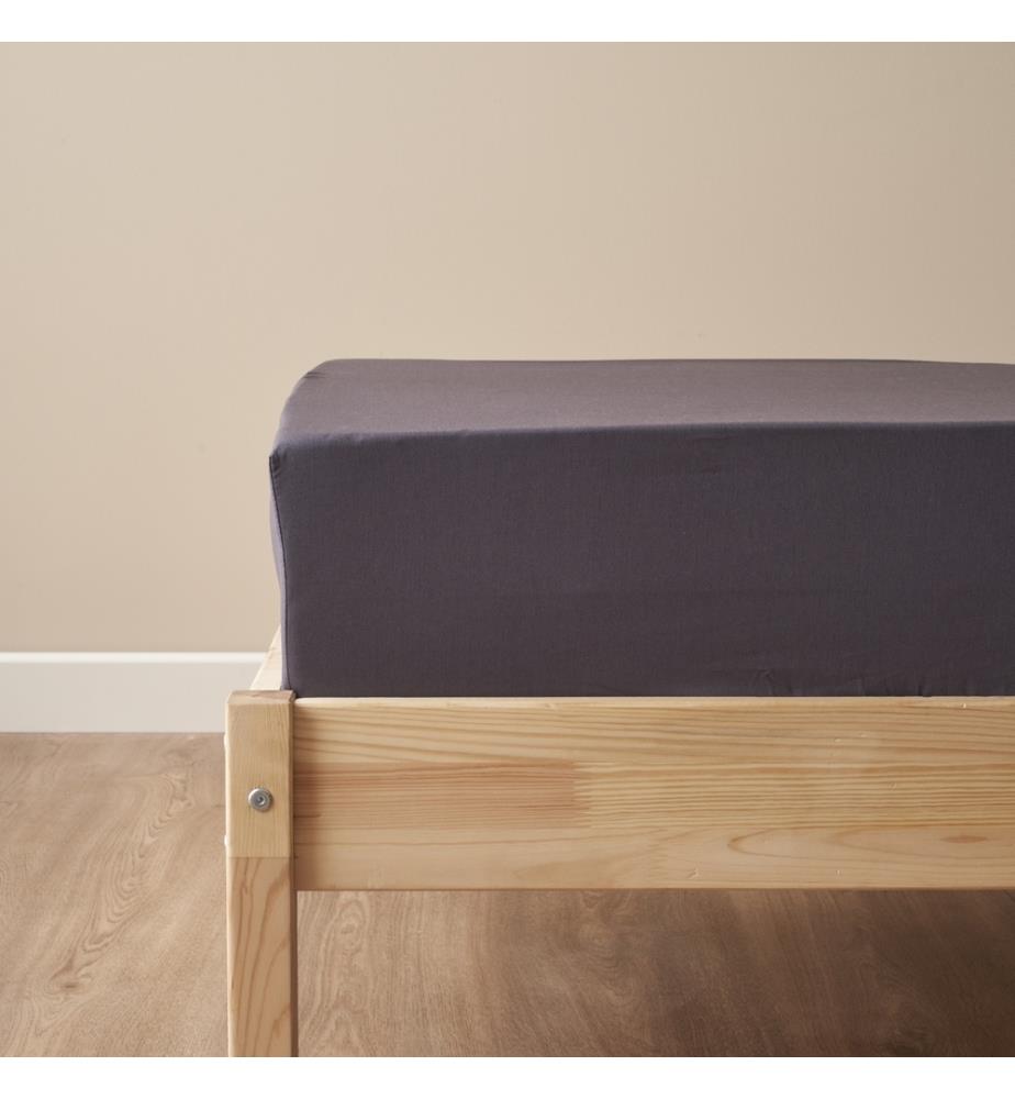 Fitted Sheet Supreme Basic double 160x200x35 cm - Anthracite