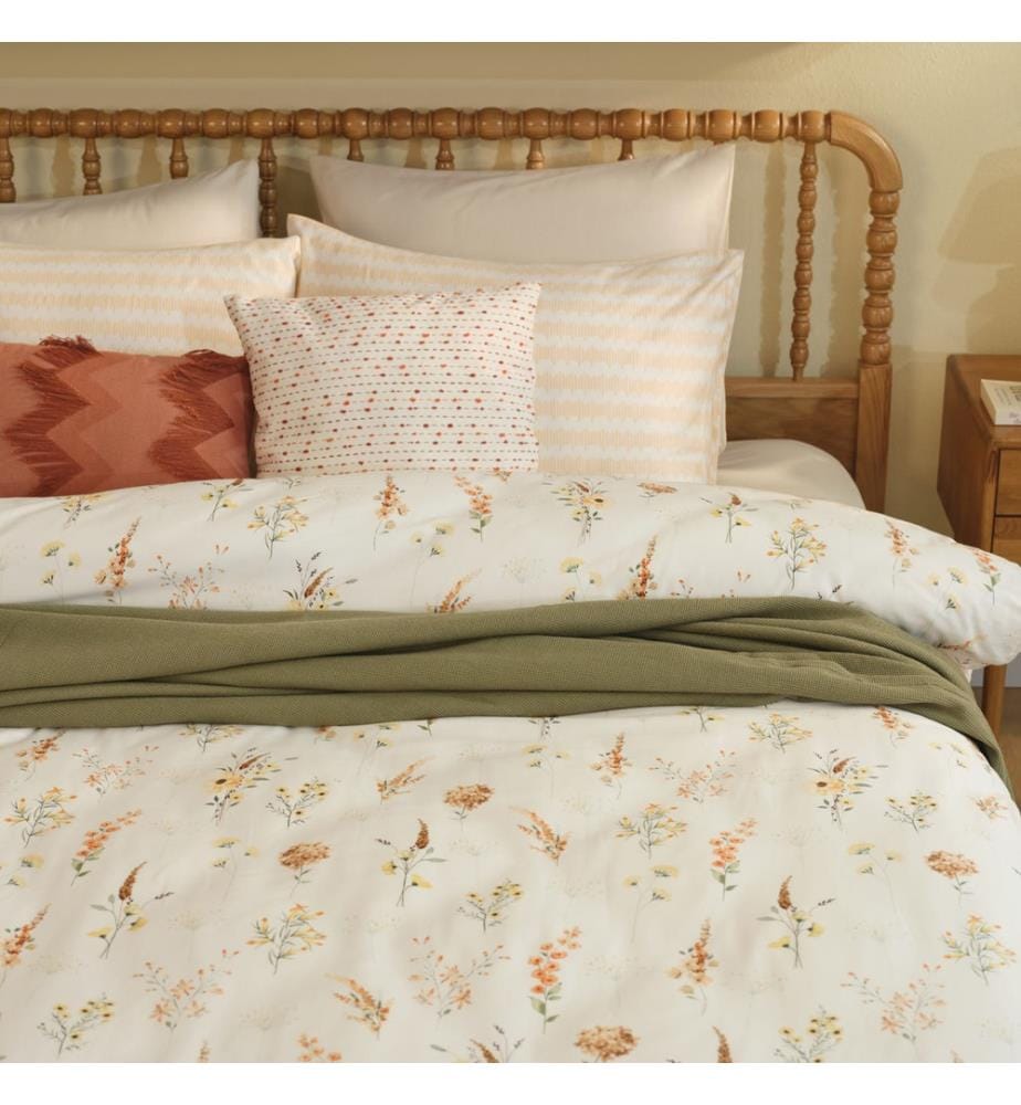 Housse de couette double Leora 200x220 cm - Saumon