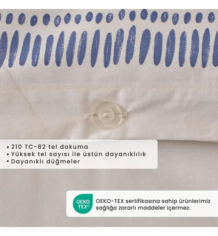 Kingsize-Bettdeckenbezug Marine 240x220 cm - Blau