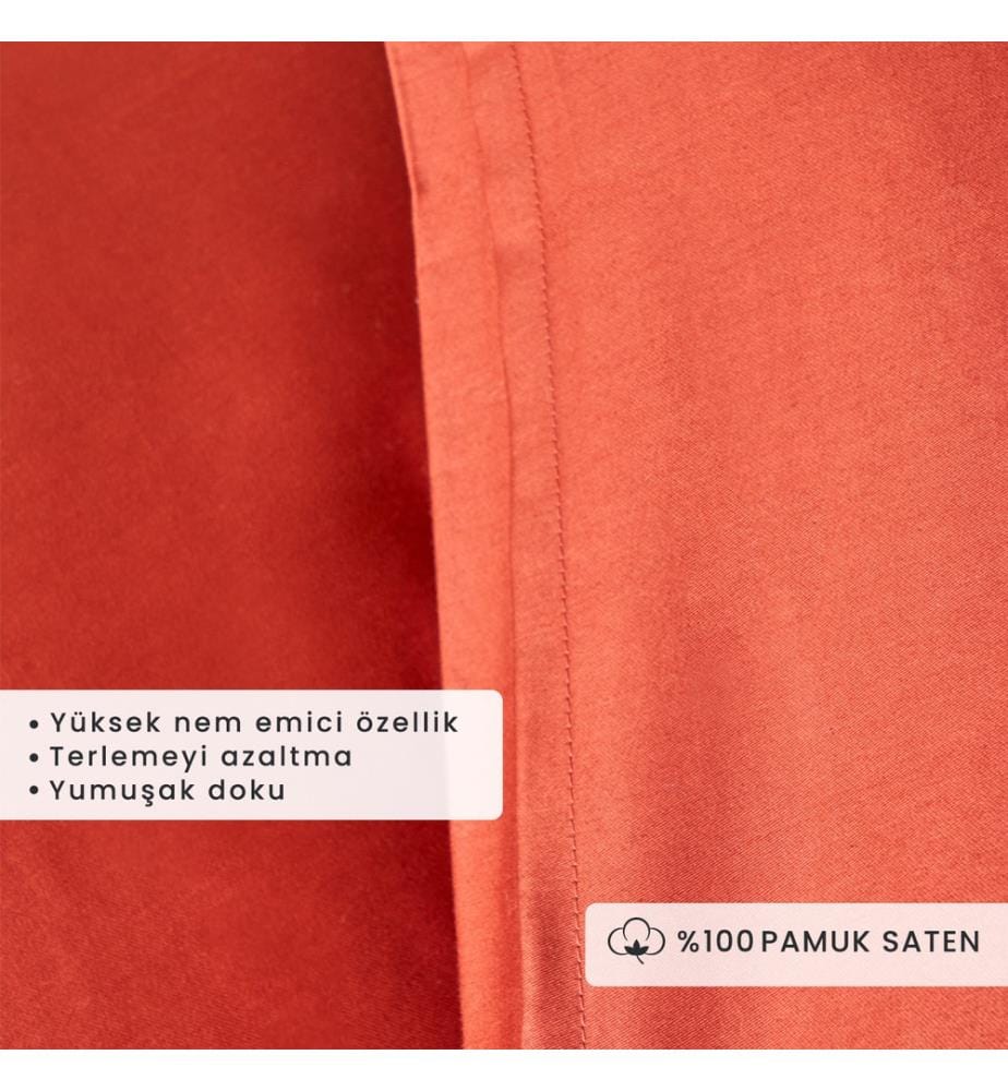 Set di federe Supreme 2 pezzi 50x70 cm - Terracotta