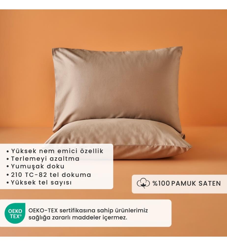 Supreme 2-piece pillowcase 50x70 cm - Mink