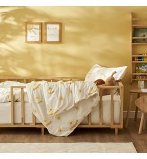 Ensemble housse de couette Hello Kids - Jaune
