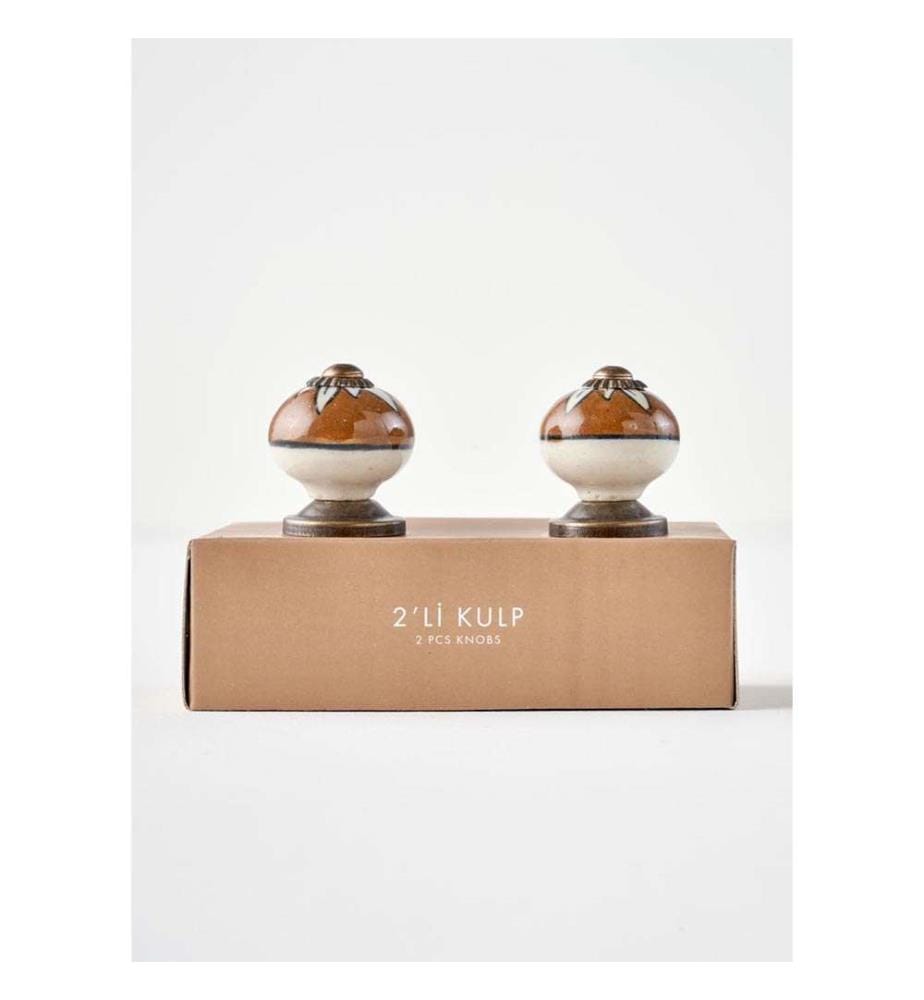 Lot de 2 Boutons Emery - Carreau rouge