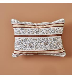 Housse de coussin brodée Indian Breeze 35x50 cm - Multicolore