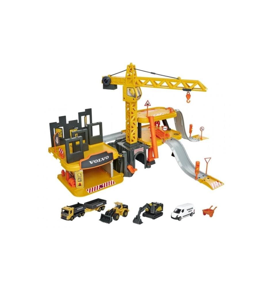 MAJORETTE - Creatix Construction + 5 véhicules Volvo
