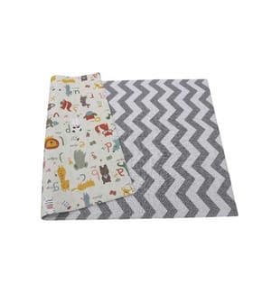 DWINGULER - Tapis de jeu Slim Zig Zag gris 180 x 140 cm
