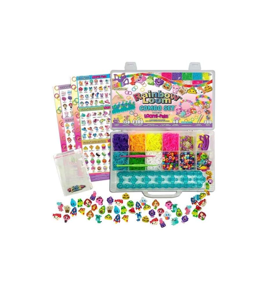 BANDAI - Kits de bricolage Rainbow Loom Combo Set – Loomi-Pals
