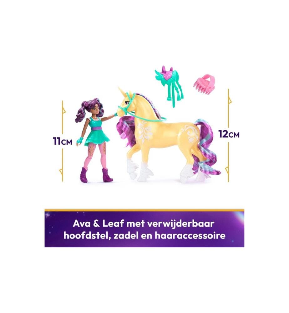 SPINMASTER - Unicorn Academy Ava Doll & Leaf Unicorn