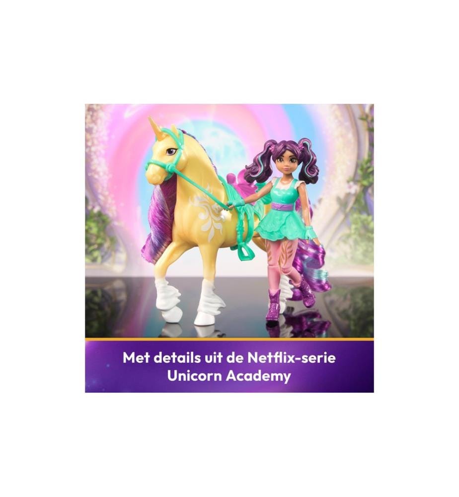 SPINMASTER - Unicorn Academy Ava Doll & Leaf Unicorn