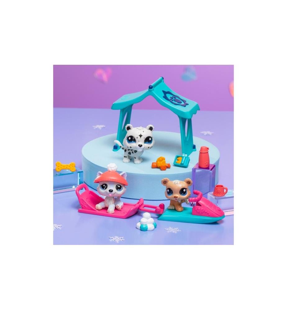 BANDAI - Set Littlest Pet Shop Pets Neige & Accessoires