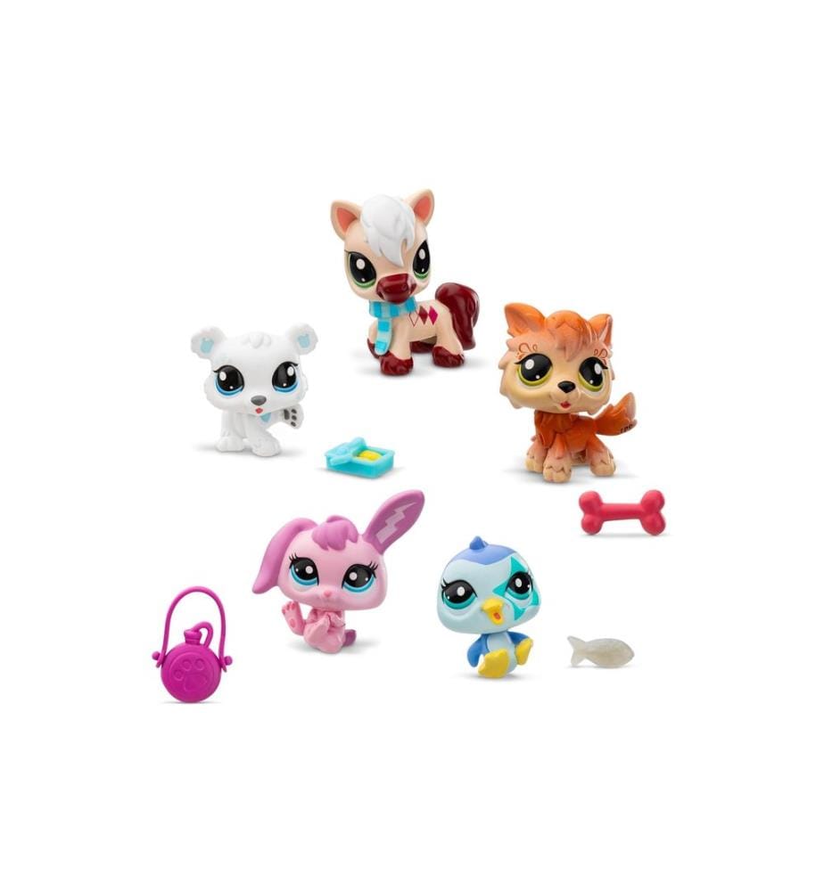 BANDAI - Littlest Pet Shop Set 5 Pets Bergwelt & Accessoires