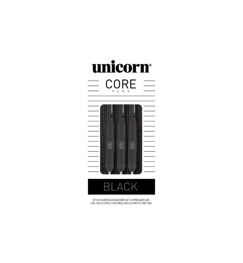 UNICORN - Fléchettes Core Plus Win Black Brass