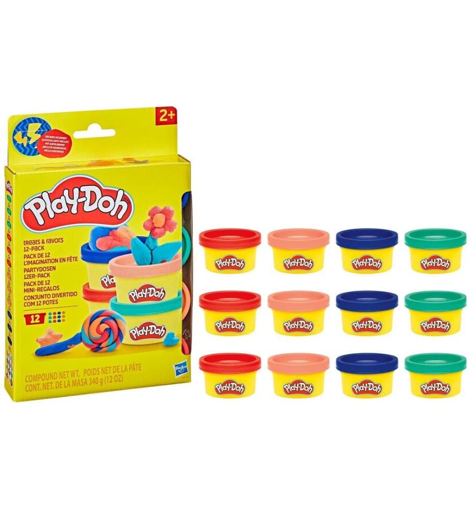 Play-Doh pots party 12er pack 12 mini-pots à 28 g, 4 couleurs
