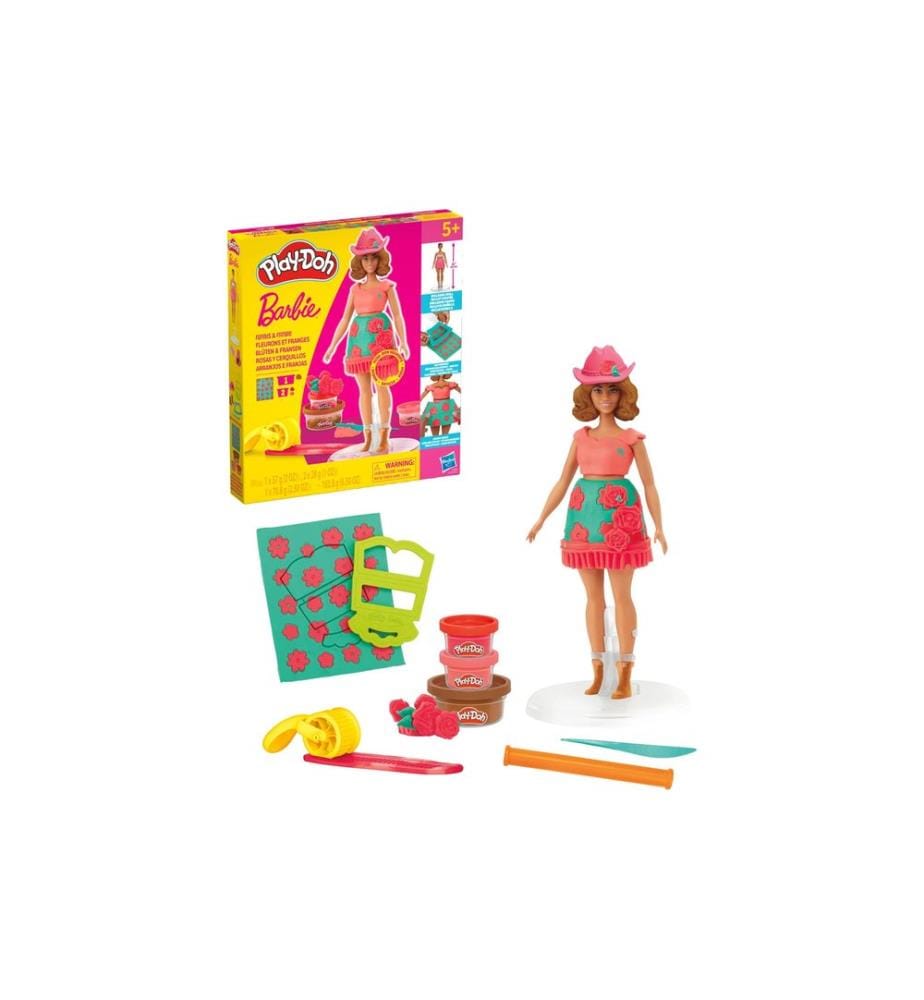 Play-Doh Jouet de pâte à modeler Barbie Fleurs et franges