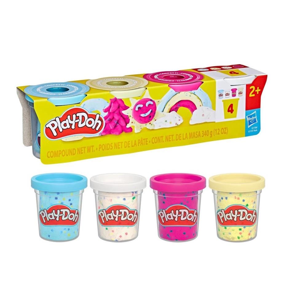 Pâte à modeler Play-Doh lot de 4 Confettis