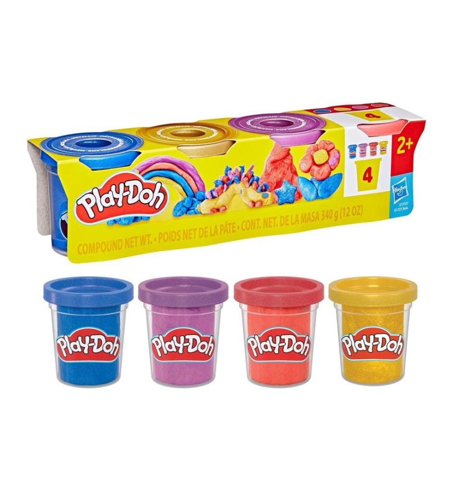 Play-Doh Pâte à modeler lot de 4 métallique