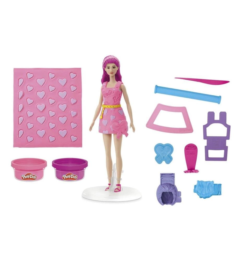 Play-Doh Jouet de pâte à modeler Barbie Coeurs et Cheveux