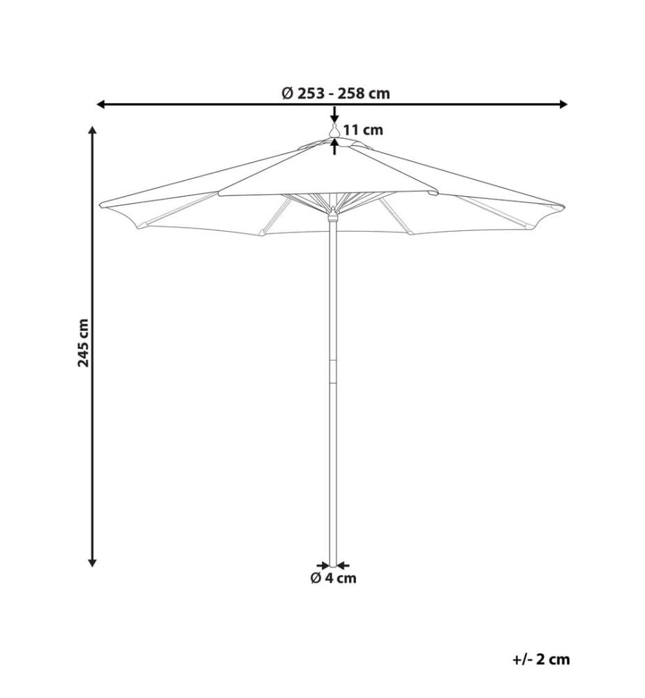 Marktschirm 260 cm FERENTILLO Beige