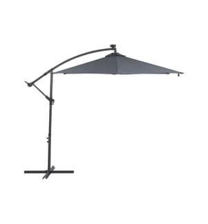 Ampelschirm LED 285 cm CORVAL Graphitgrau