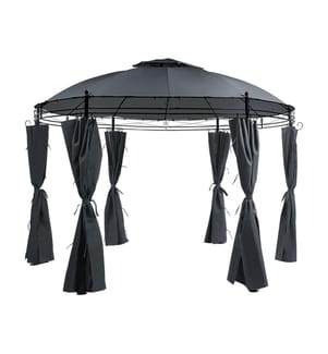 Pavillon SAFARA Metall 368 cm 368 cm Graphitgrau