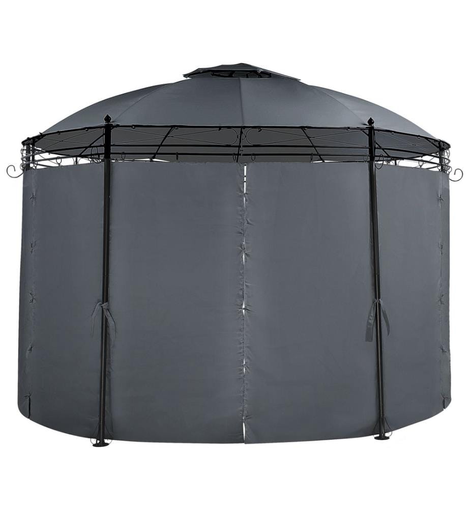 Pavillon SAFARA Metall 368 cm 368 cm Graphitgrau