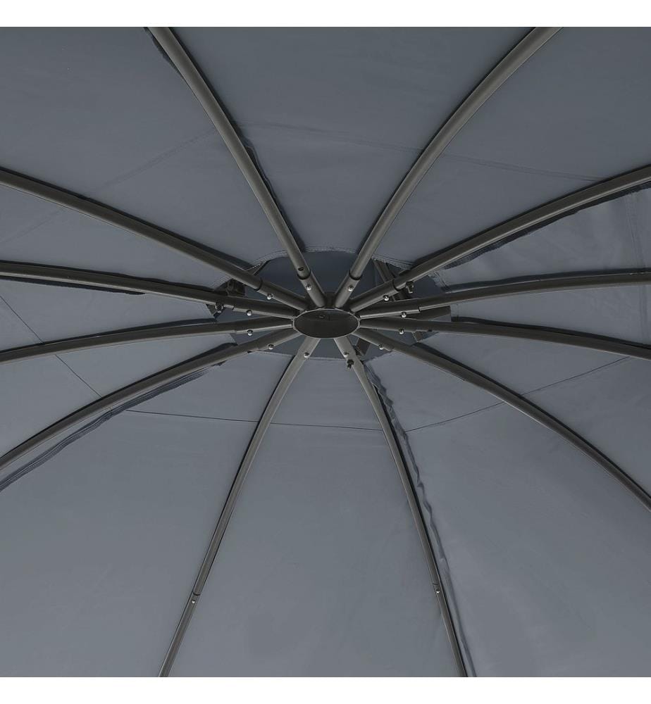 Pavillon SAFARA Metall 368 cm 368 cm Graphitgrau