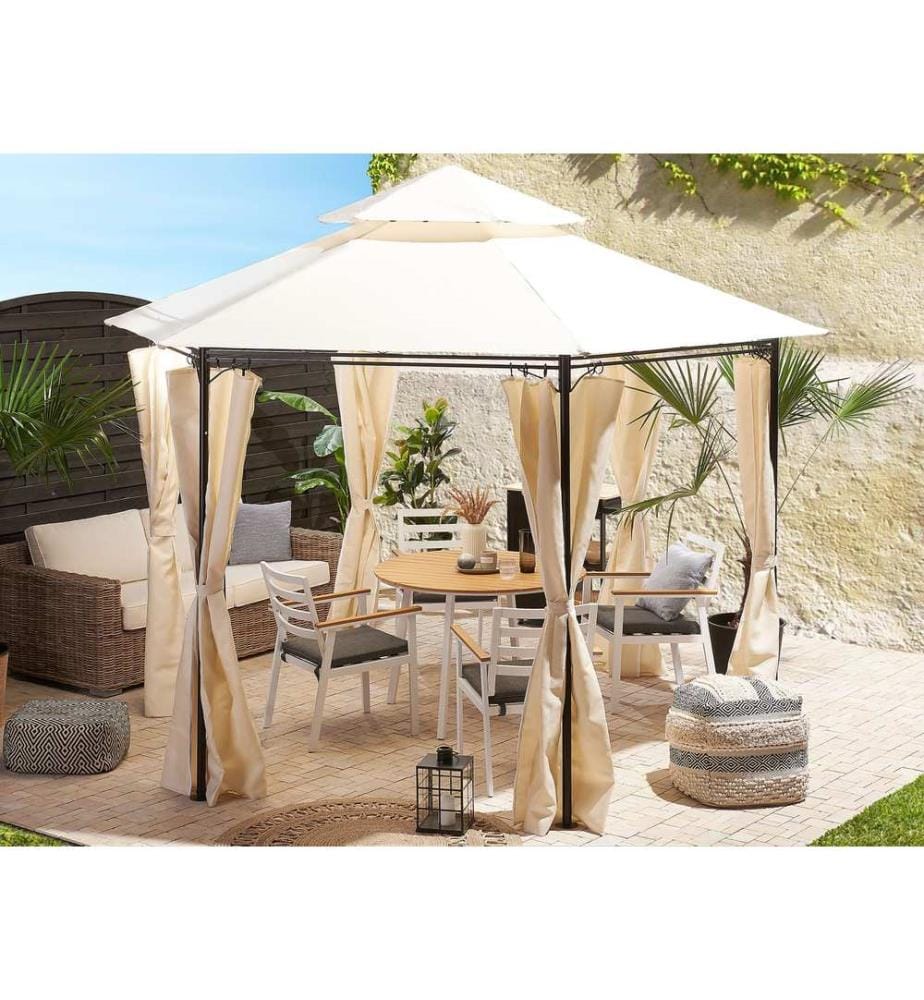 Pavillon PORTEL Metall 350 cm 350 cm Beige