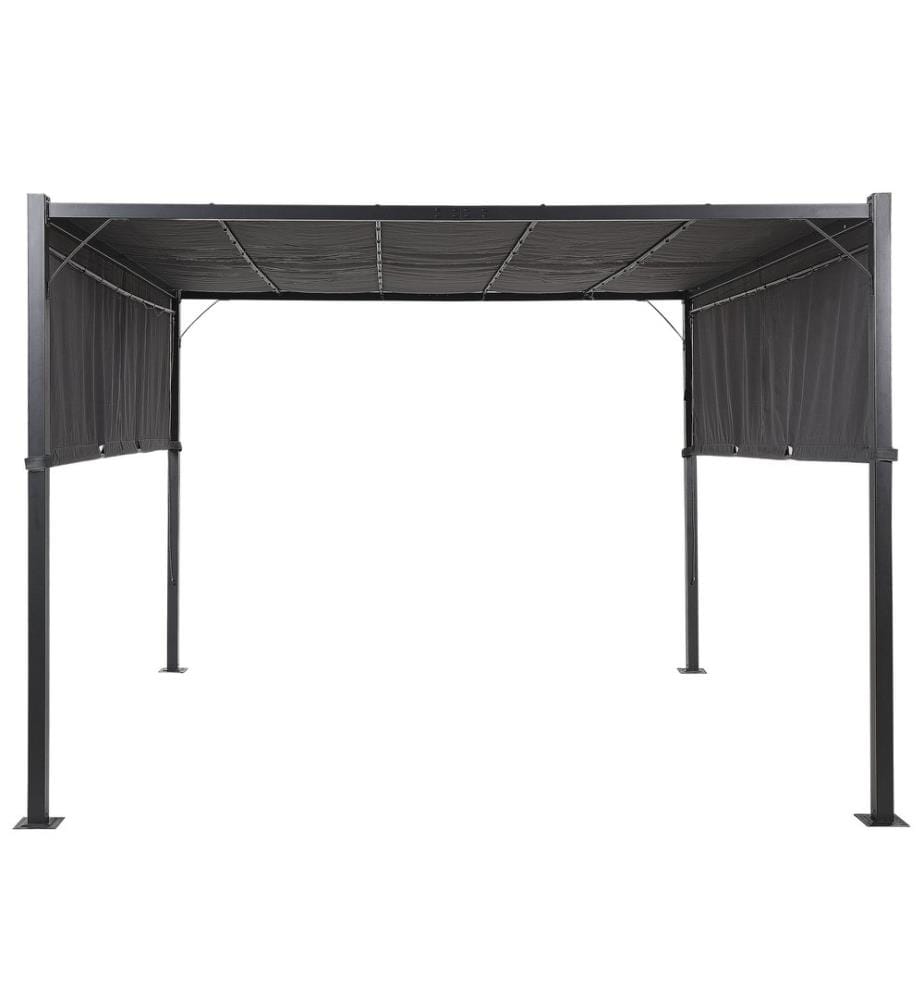 Pavillon LED PARGA Metall 310 cm 310 cm Dunkelgrau
