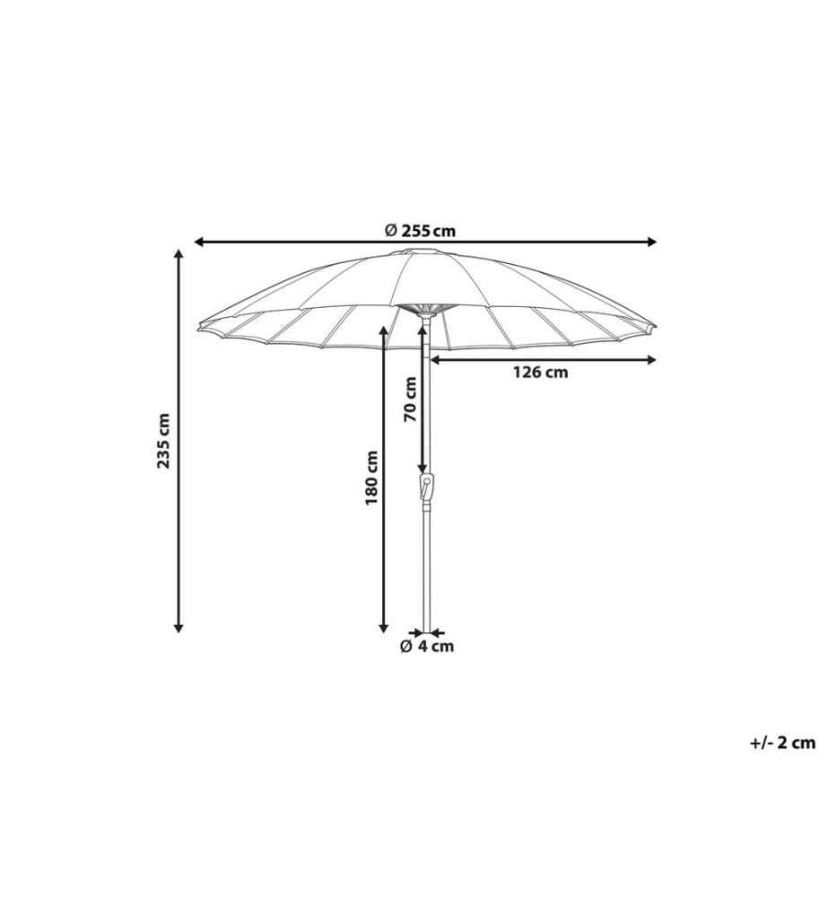 Marktschirm 255 cm BAIA Hellgrau