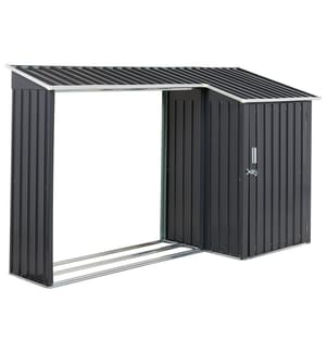 Geräteschuppen AOSTA 270 cm 105 cm Schwarz